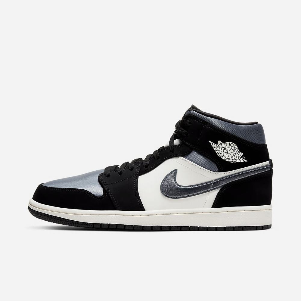 Basket Nike Air Jordan 1 Mid SE Noir 0293-841 Black/Sail/Smoke Grey Homme | KVT-68413353